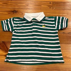 Vintage Masters Golf Boys 3T polo shirt green, navy, white stripes